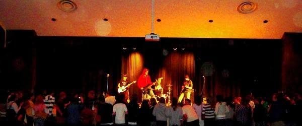 Creepy Peter playing a high school show