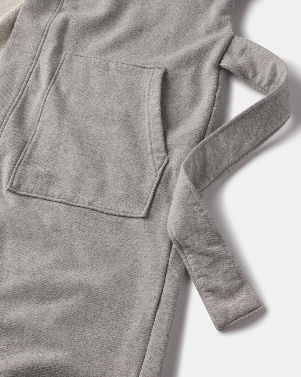 The French Terry Hooded Robe - Heather Gray