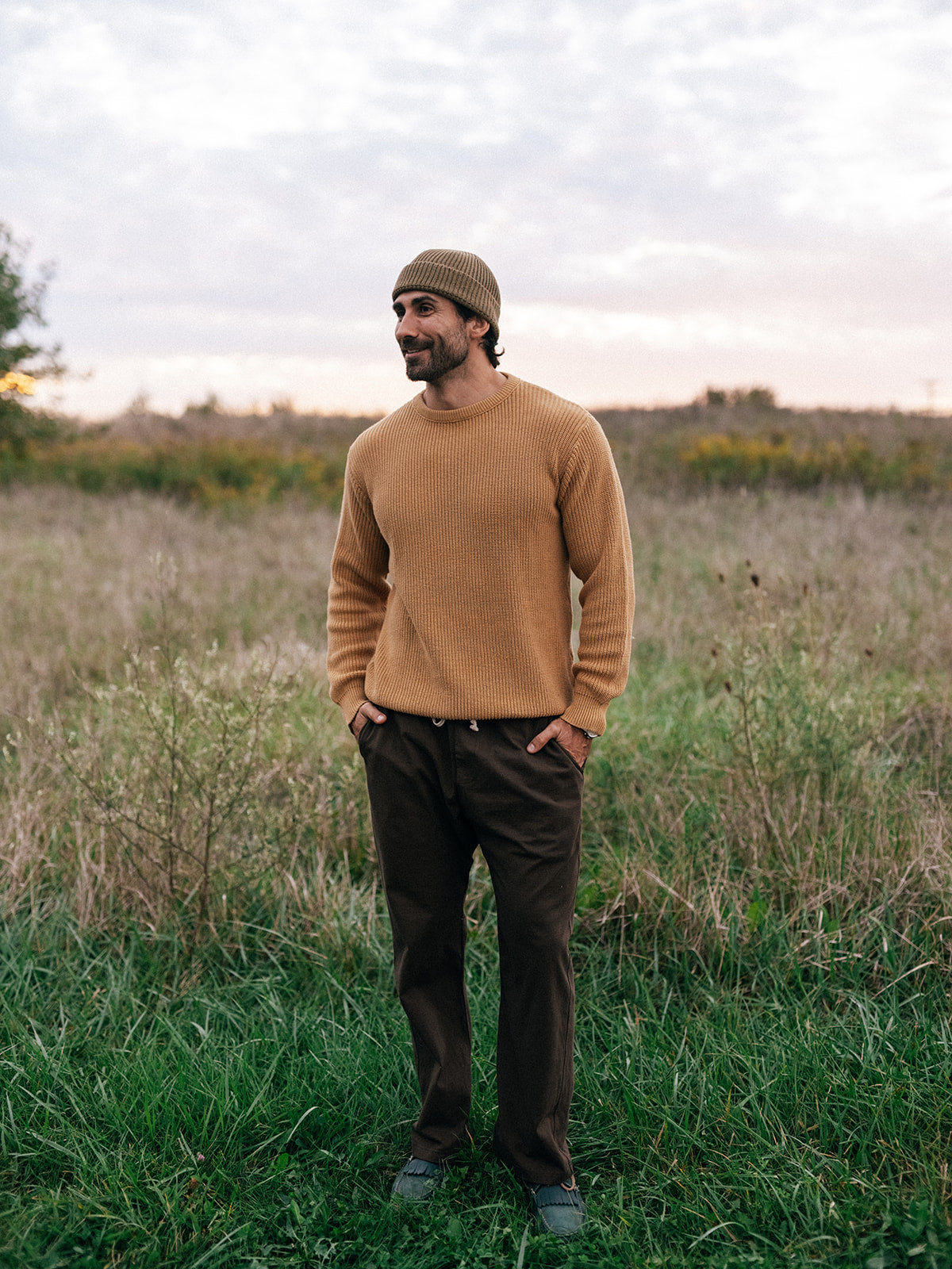 Jersey Pant in Downtown Brown, Fall 2026 lifestyle