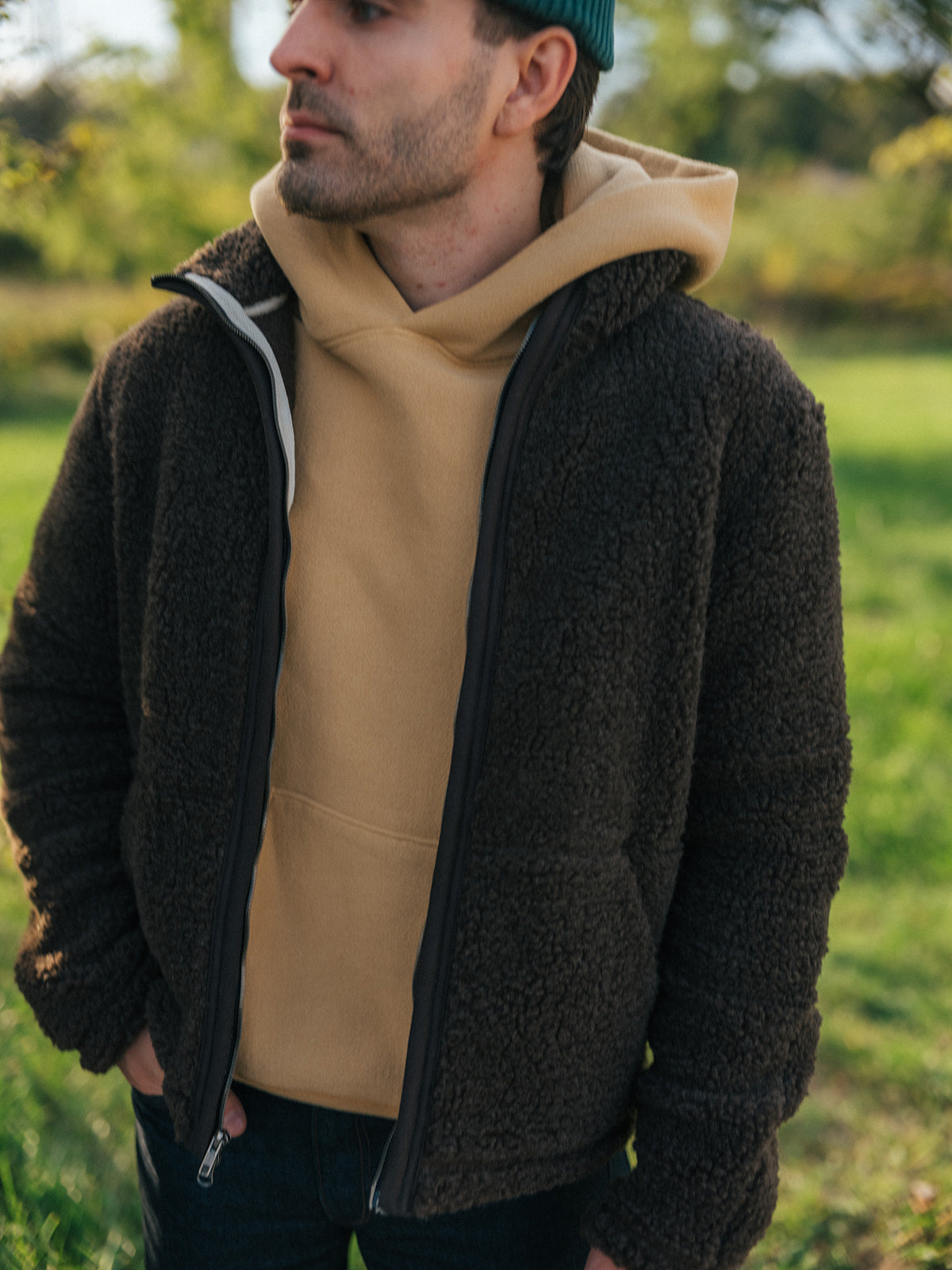 Classic Hoodie in Dijon, Fall 2026 lifestyle