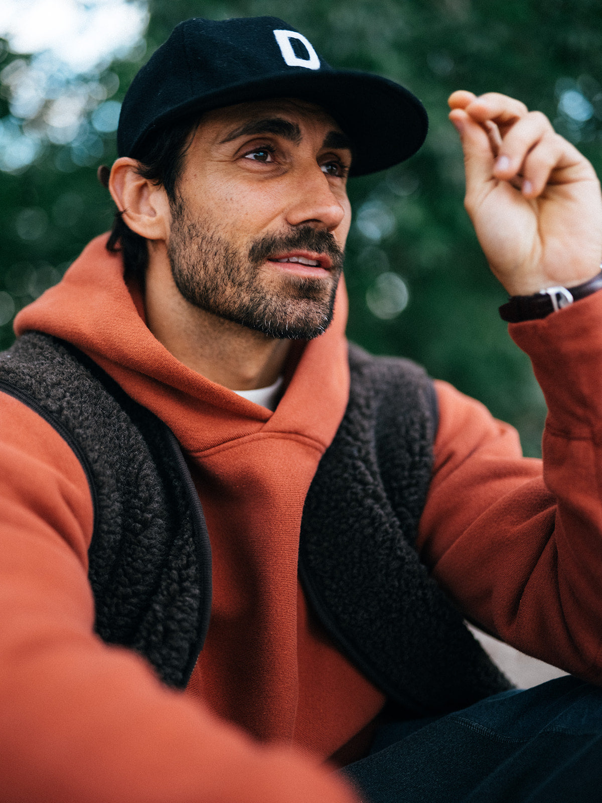 Classic Hoodie in Cayenne, Fall 2026 lifestyle