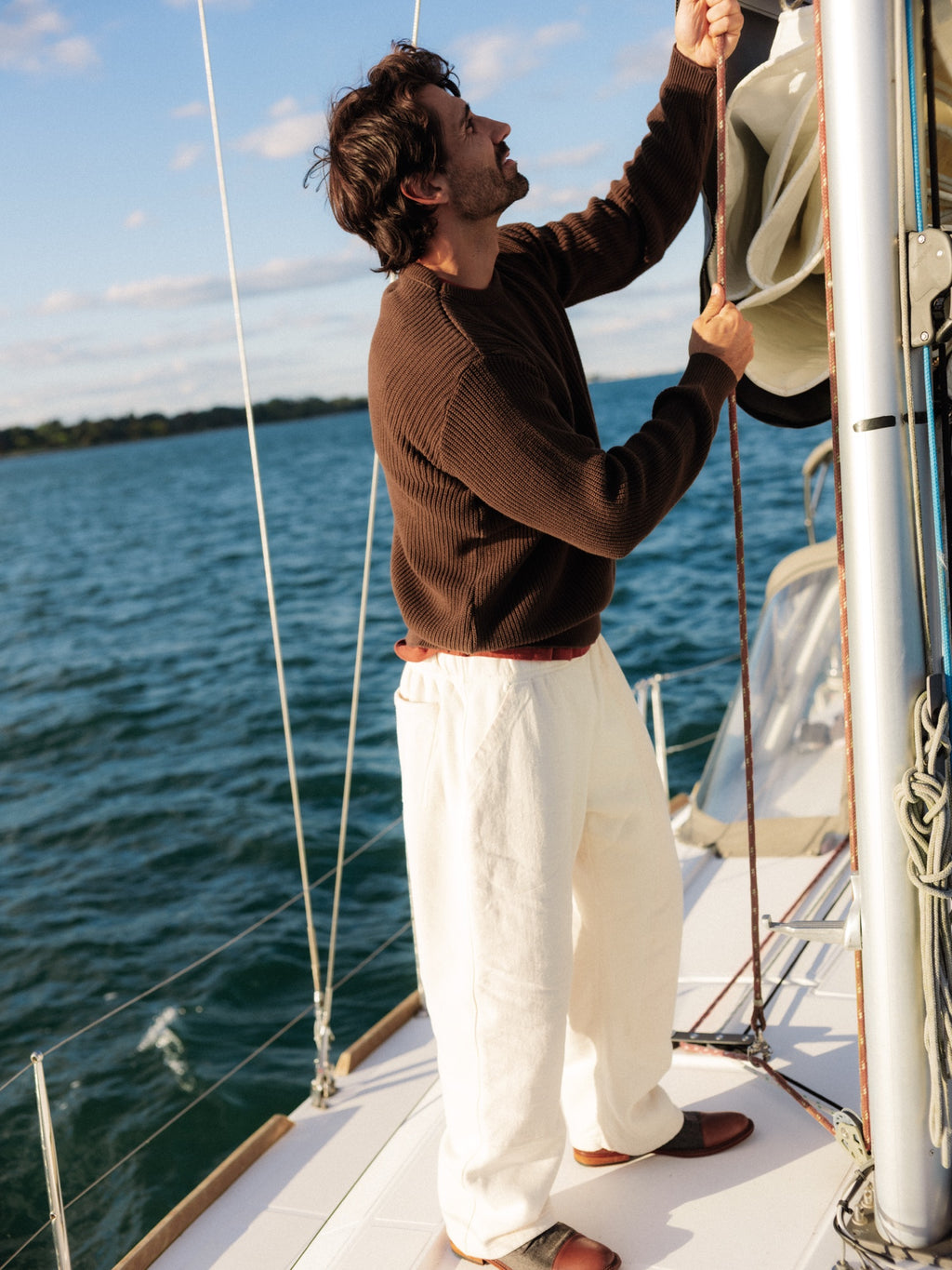 Double Front Sweatpants in Natural, Fall 2026 lifestyle