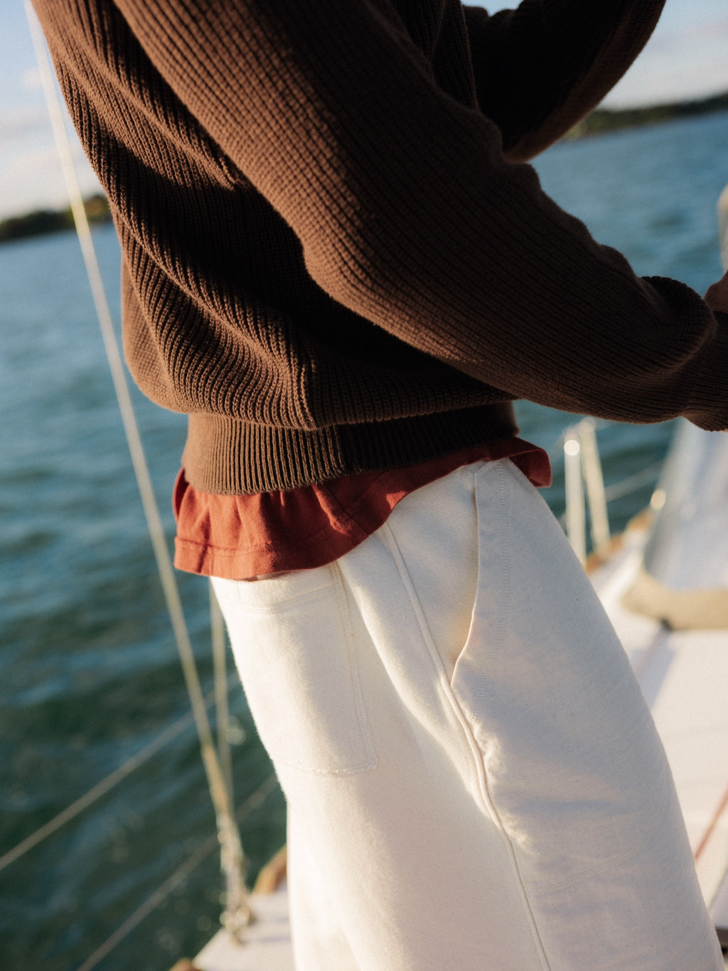 Double Front Sweatpants in Natural, Fall 2026 lifestyle