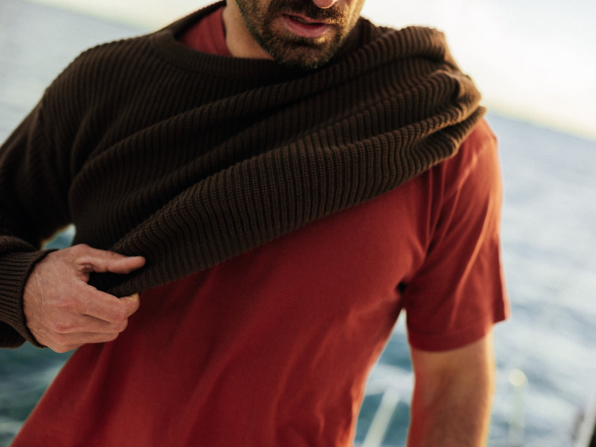 The Classic Tee in Cayenne, Fall 2026 lifestyle