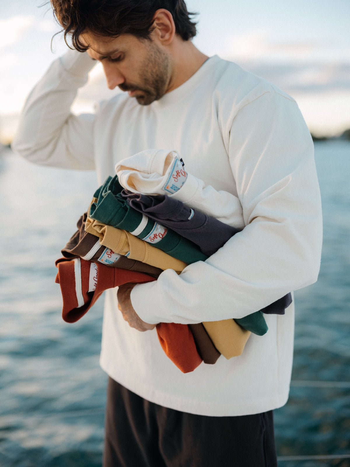 The Heavyweight Longsleeve in Natural, Fall 2026 lifestyle