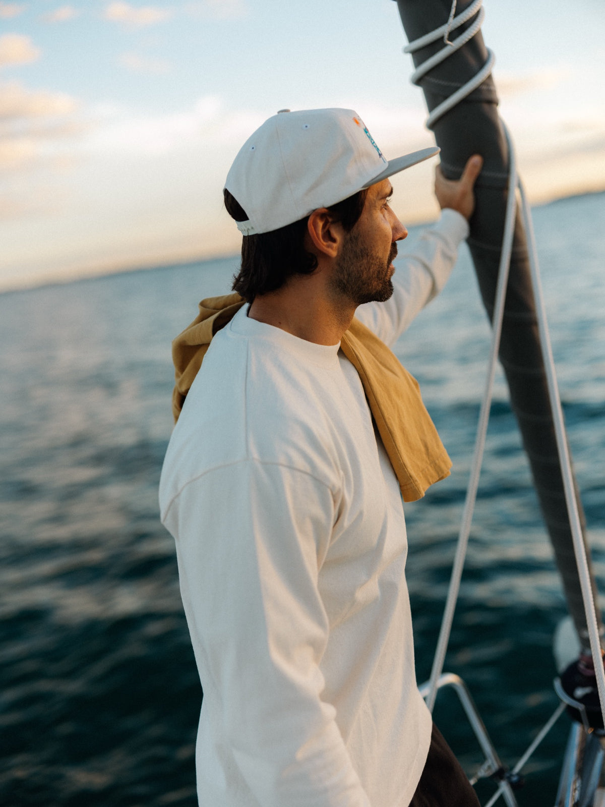 The Heavyweight Longsleeve in Natural, Fall 2026 lifestyle