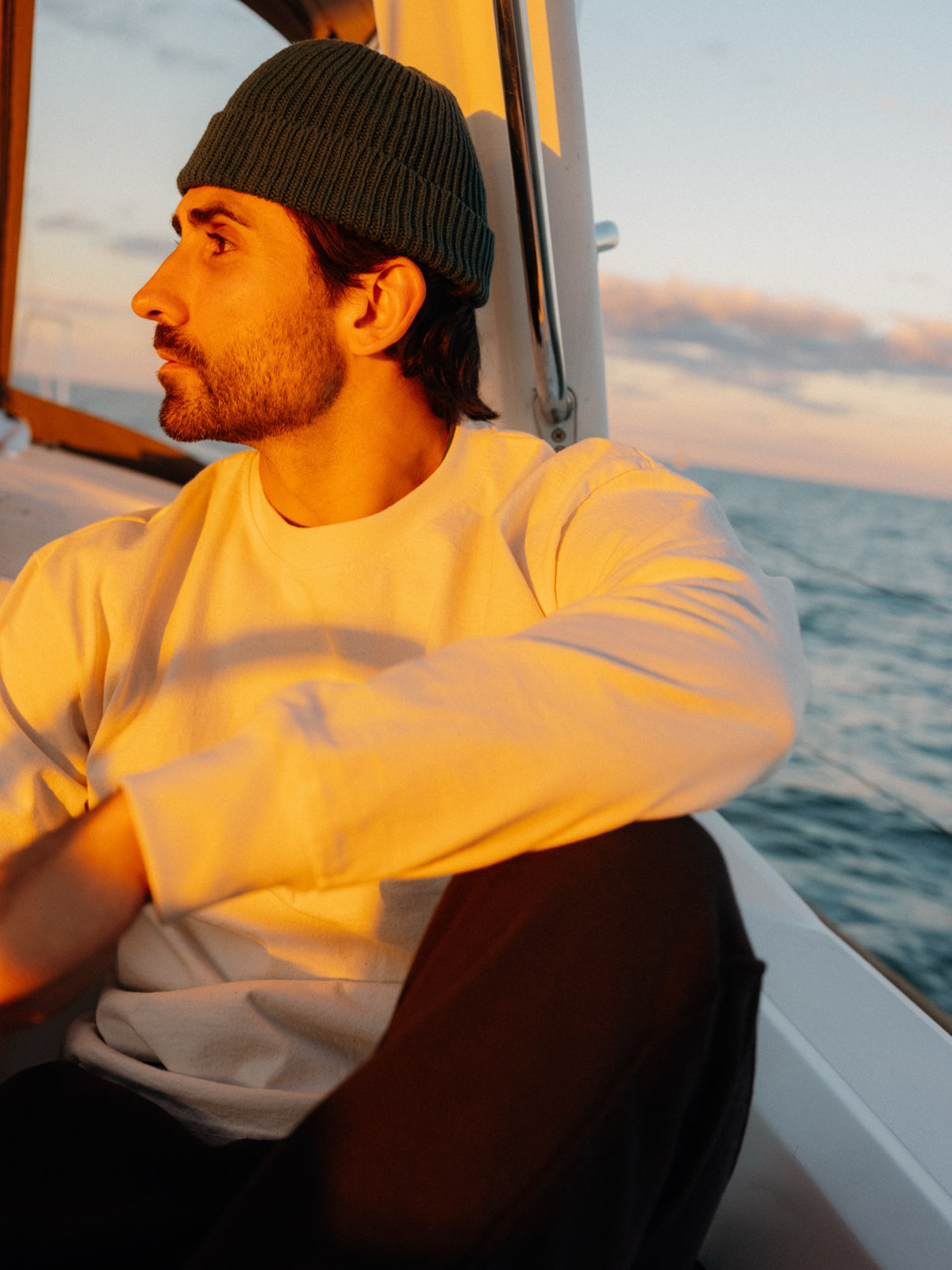 The Heavyweight Longsleeve in Natural, Fall 2026 lifestyle