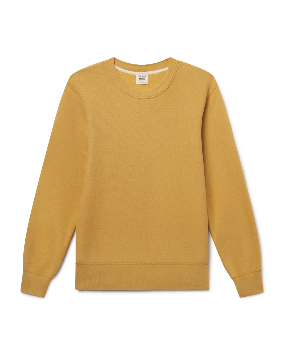 Classic Crewneck in Dijon, front