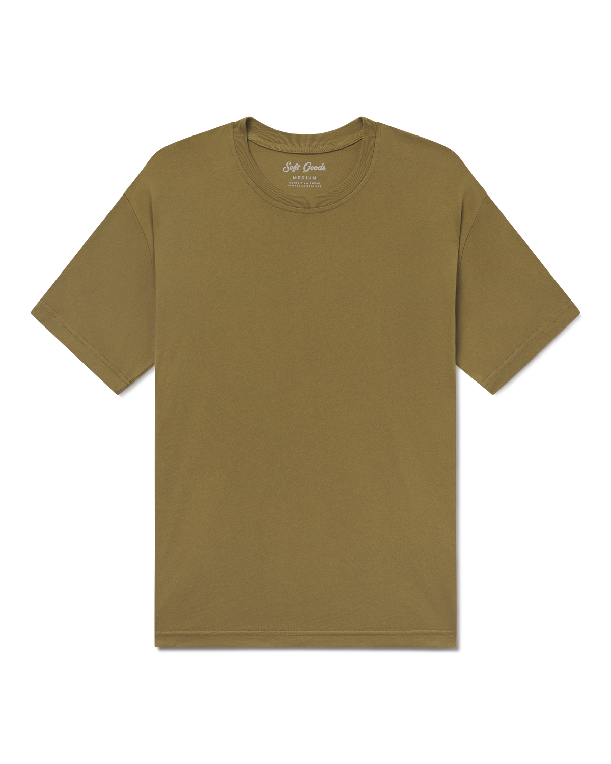 The Classic Tee in British Khaki, front