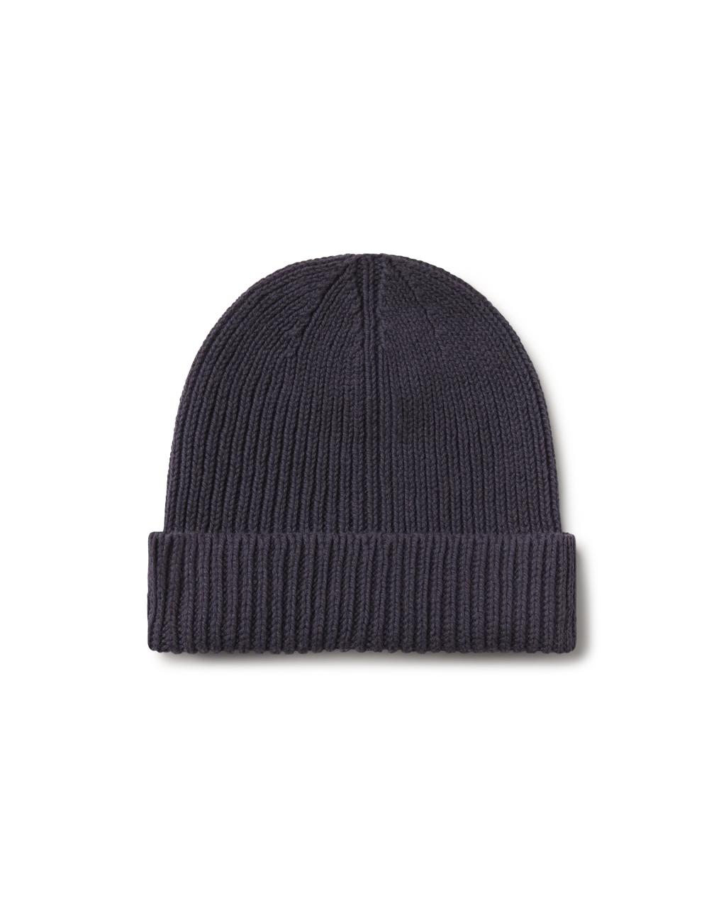 Cotton Cuff Beanie in Deep Purple
