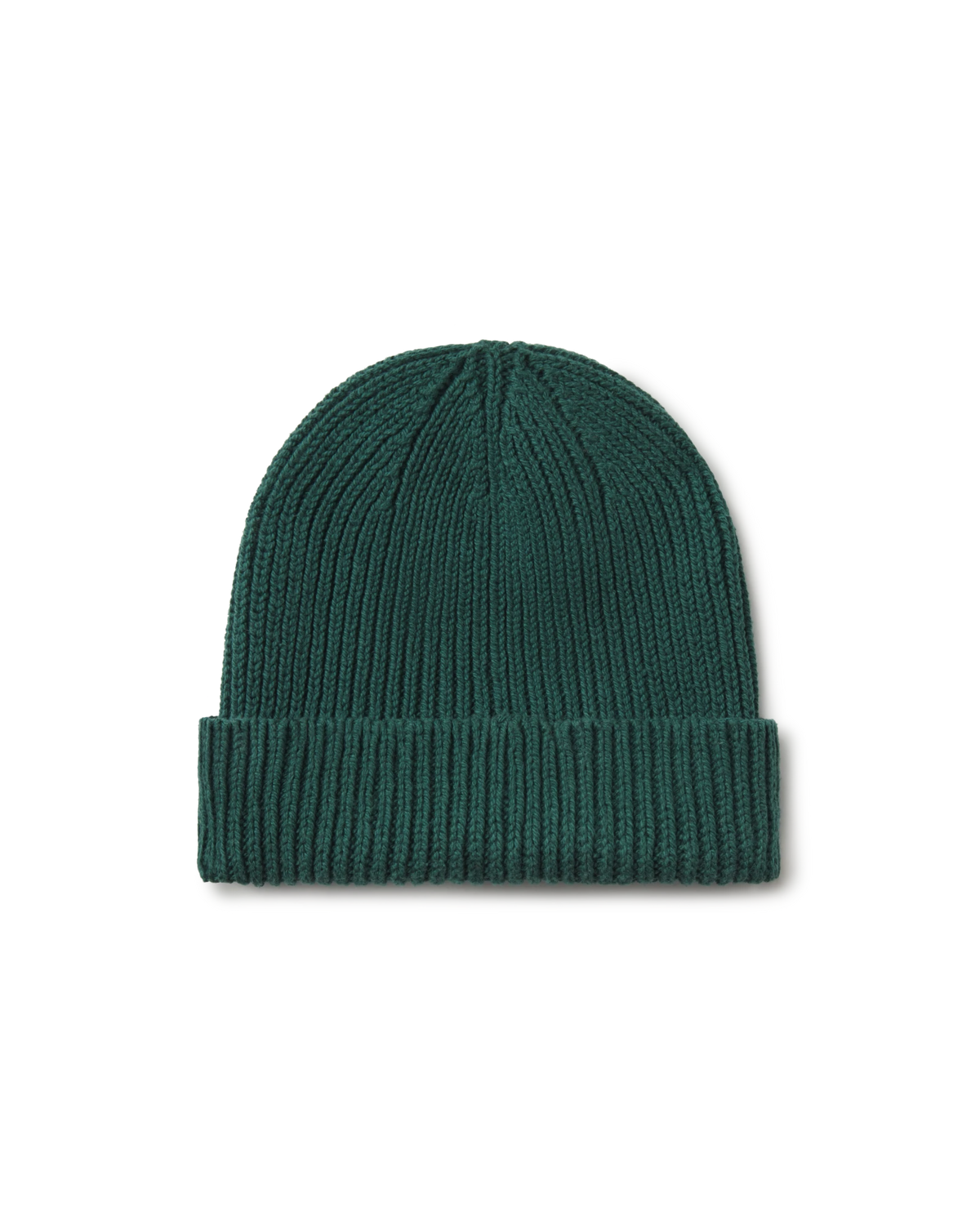 Cotton Cuff Beanie in Pine Needle
