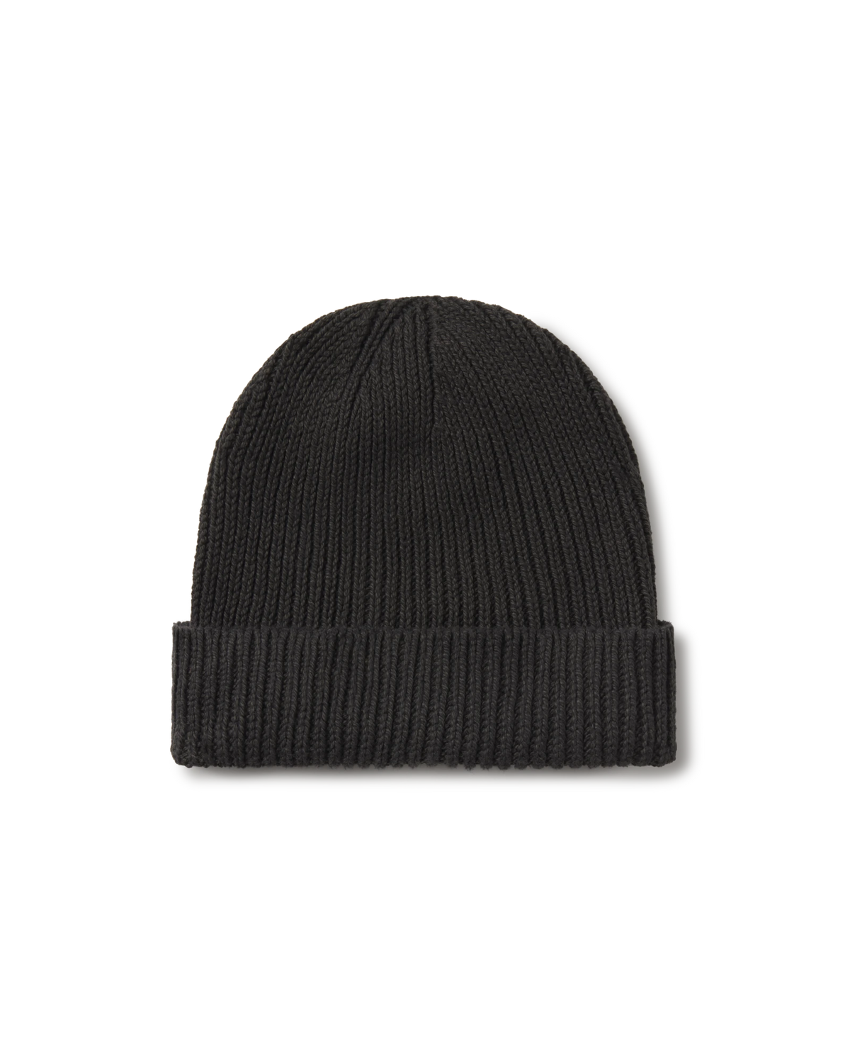 Cotton Cuff Beanie in Vintage Black