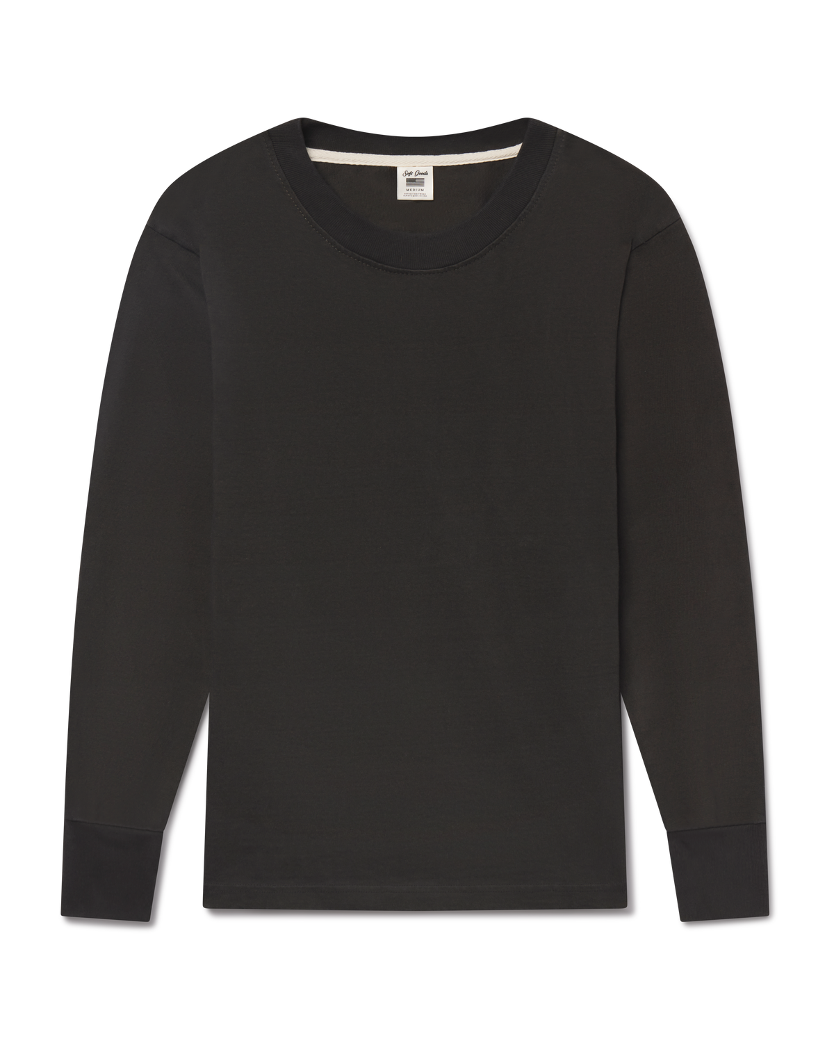 The Heavyweight Longsleeve in Vintage Black, front