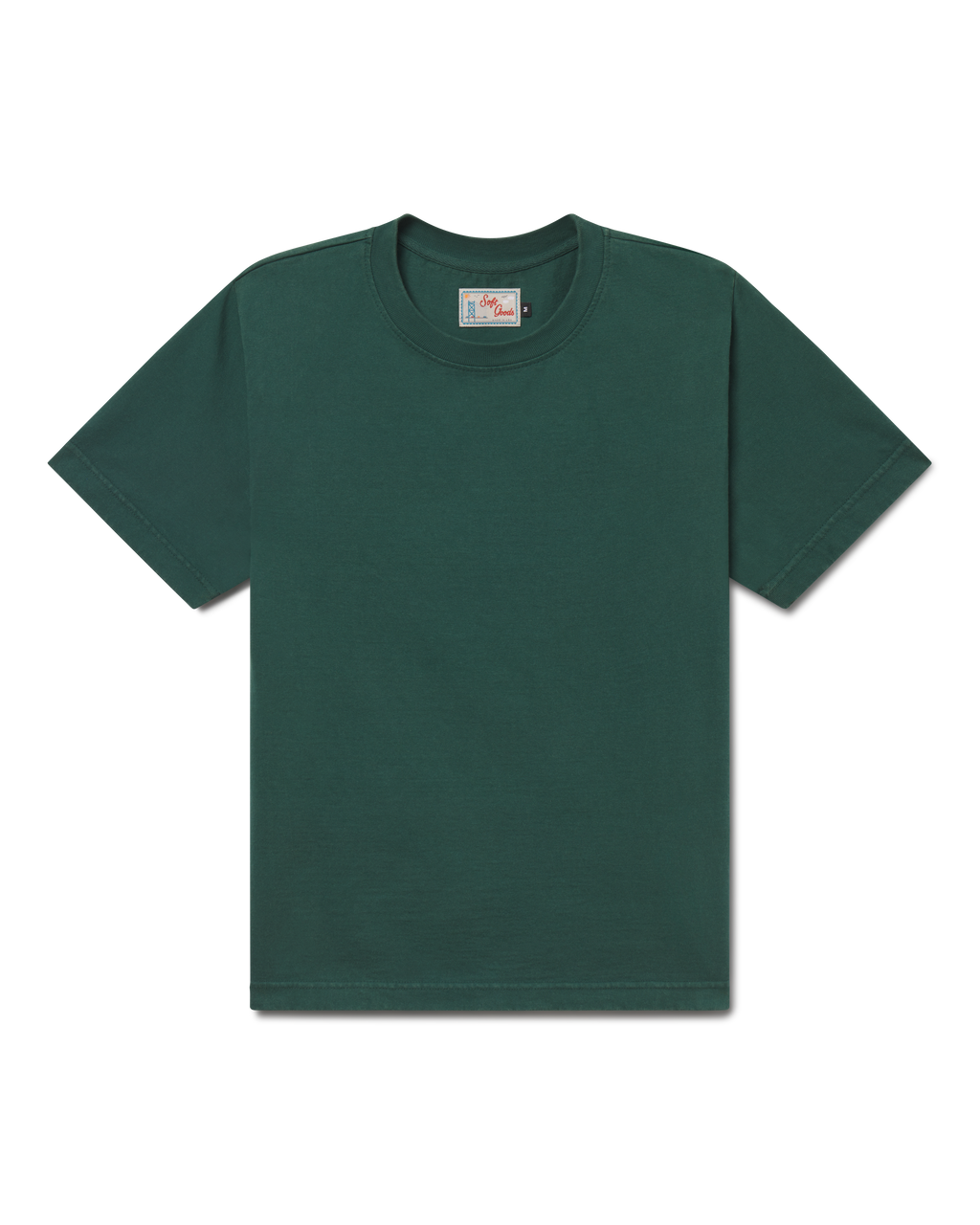 The Heavyweight Tee in Pine Needle, front